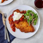 Chicken Cutlets With Burrata and Melted Baby-Tomato Sauce