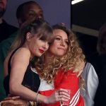 Taylor Swift hugging Blake Lively at a Chiefs game