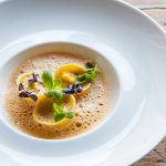 Crab Ravioli with Lemongrass and Ginger Sauce