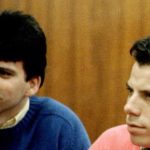 LOS ANGELES, UNITED STATES: This 1992 file photo shows double murder defendants Erik (R) and Lyle Menendez (L) during a court appearance in Los Angeles, Ca. The Menendez brothers have been found guilty of first degree murder 20 March in their second trial for the killing of their parents. AFP PHOTO Mike NELSON/mn (Photo credit should read MIKE NELSON/AFP via Getty Images)